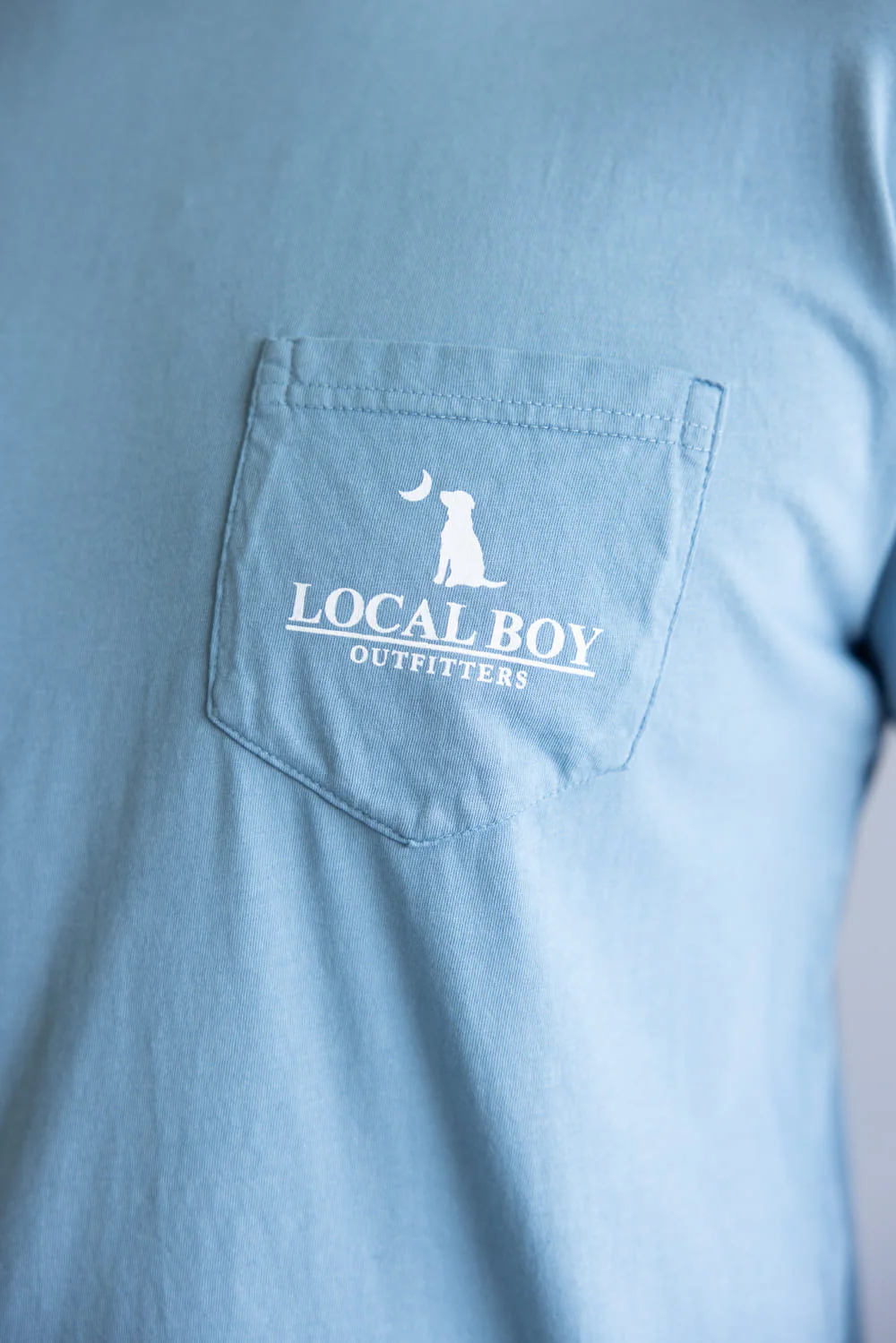 Local Boy Local Flage Badge T-Shirt for Men in Slate Blue | L1000098-SLATE - Image 3