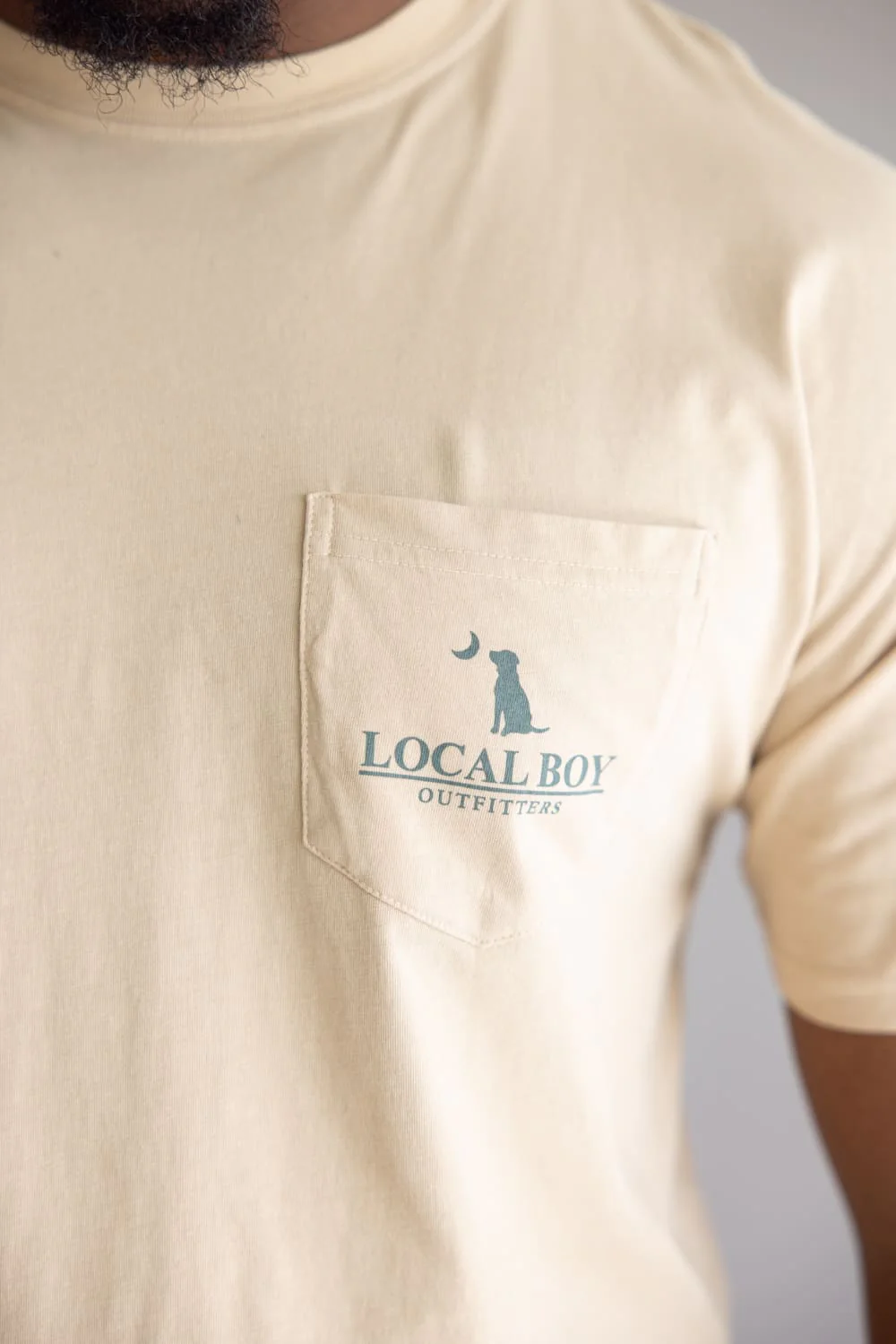 Local Boy Local Flage Bluff T-Shirt for Men in Latte Brown | L1000518-LAT - Image 4