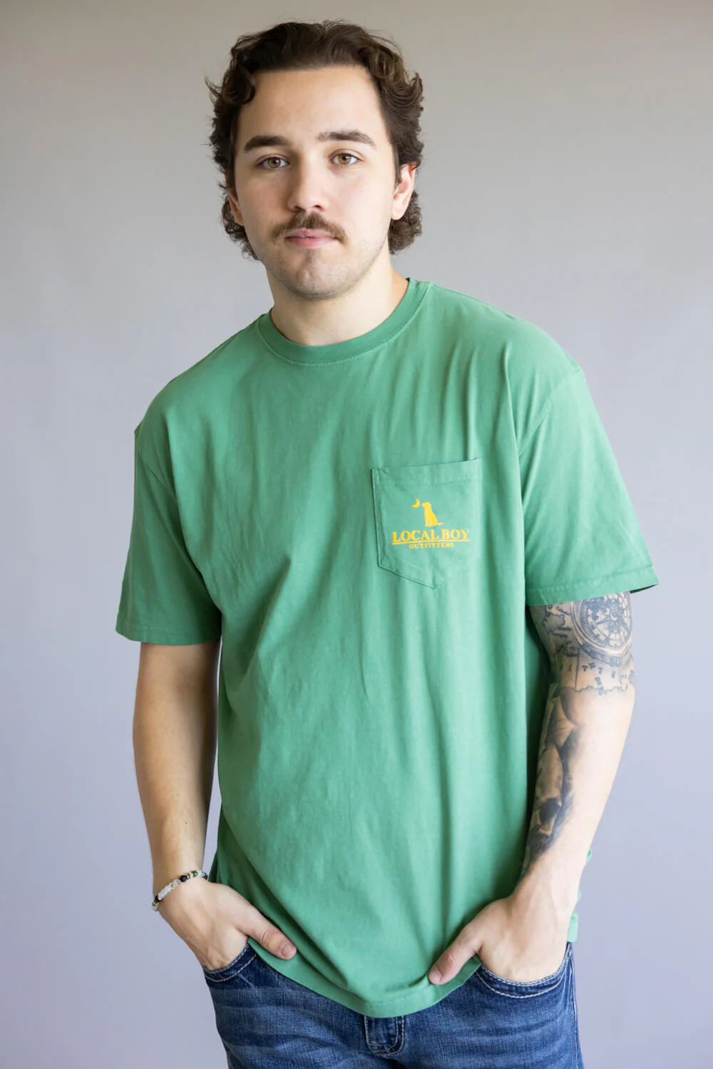 Local Boy Moonlit Mallard T-Shirt for Men in Light Green | L1000654-LTG-GREEN - Image 2