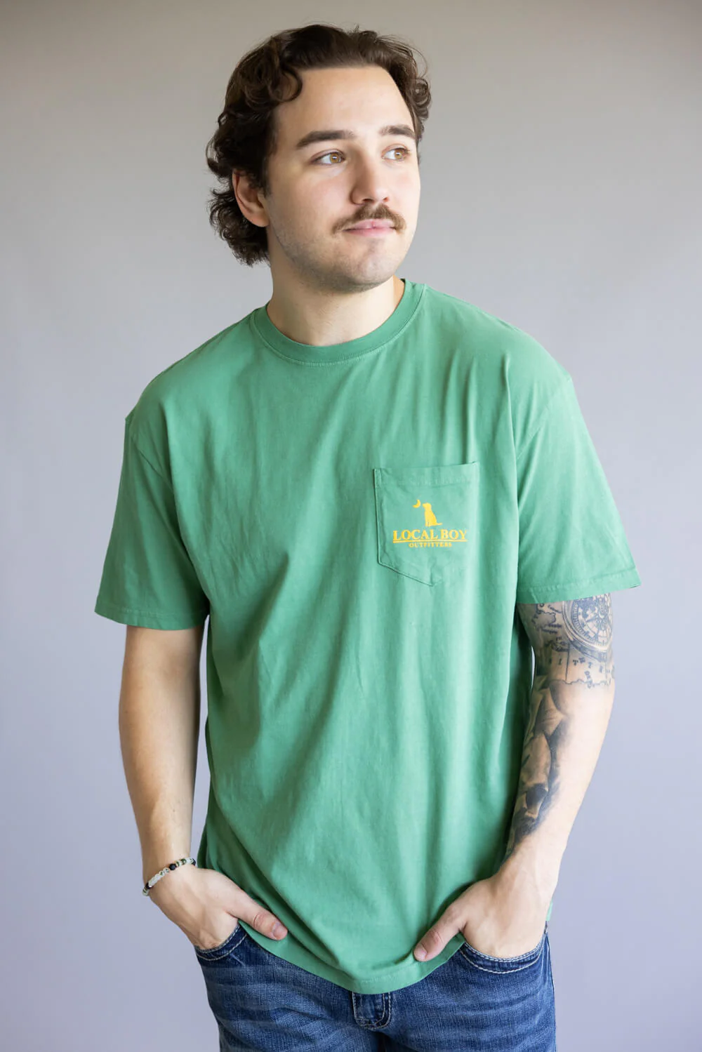 Local Boy Moonlit Mallard T-Shirt for Men in Light Green | L1000654-LTG-GREEN - Image 4