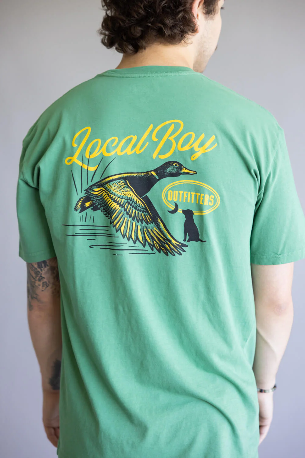 Local Boy Moonlit Mallard T-Shirt for Men in Light Green | L1000654-LTG-GREEN - Image 5