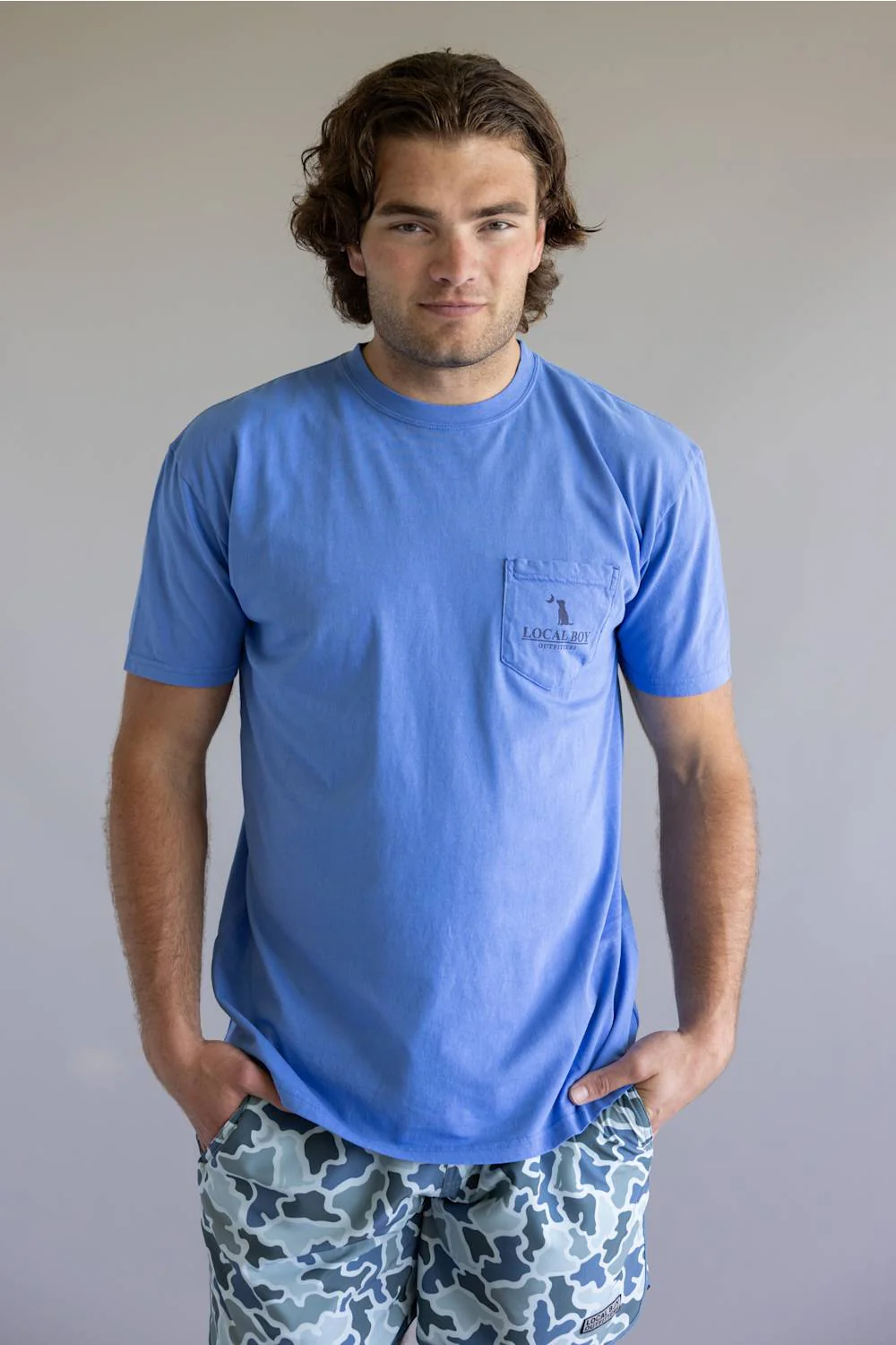 Local Boy Outfitters After Party Tee for Men in Blue | L1000711-MAR-BLUE - Image 2