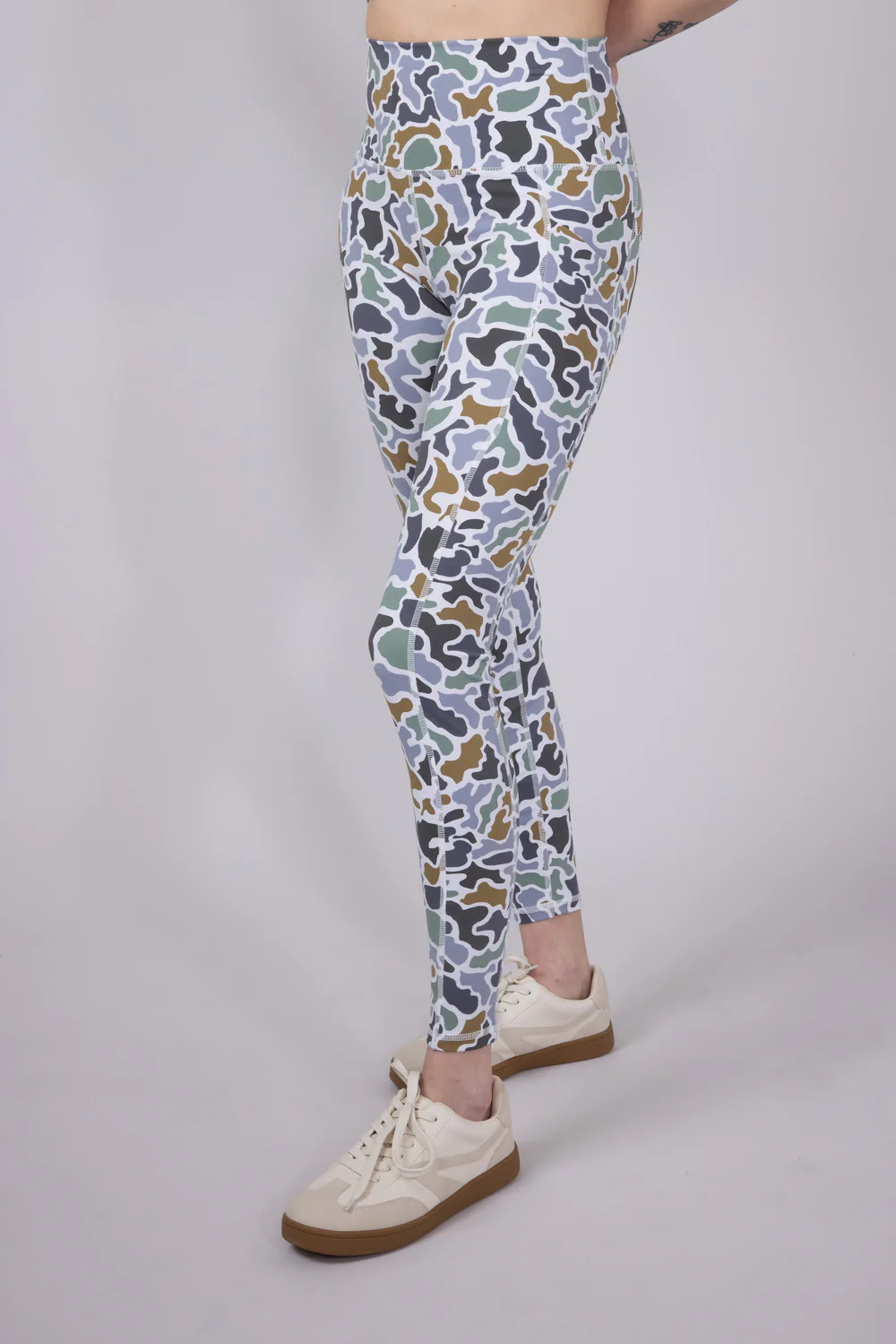 Local Girl Seamed Leggings for Women in Dark Grey Camo | L5160002-LCB - Image 4