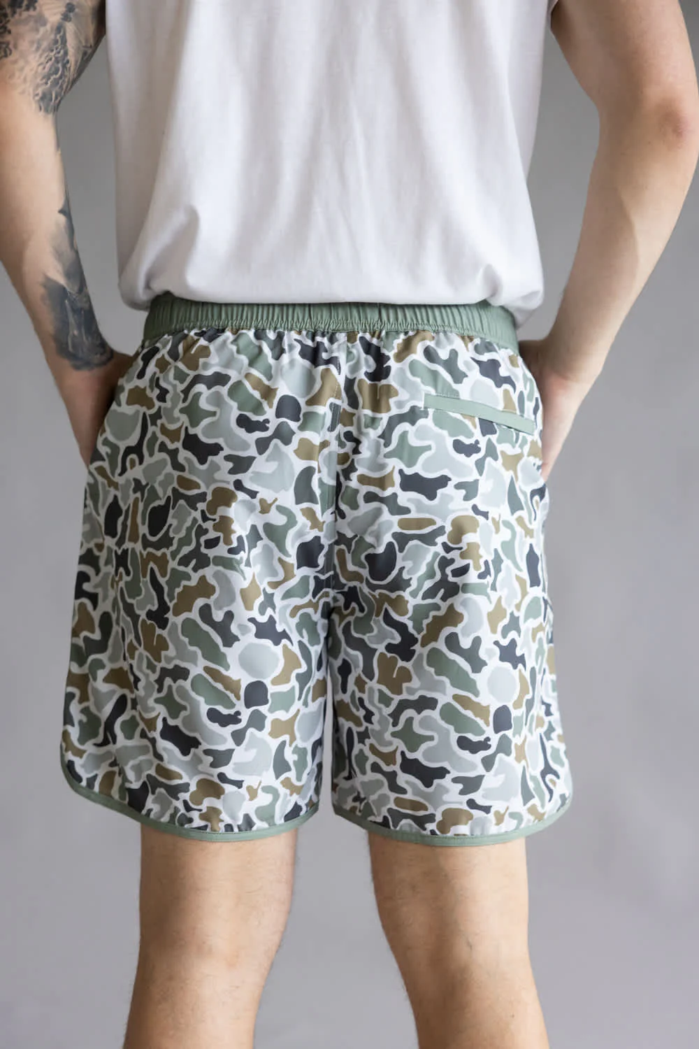 Local Boy Wando Swim Shorts for Men in Brown Camo | L1600020-LFT-CAMO - Image 3