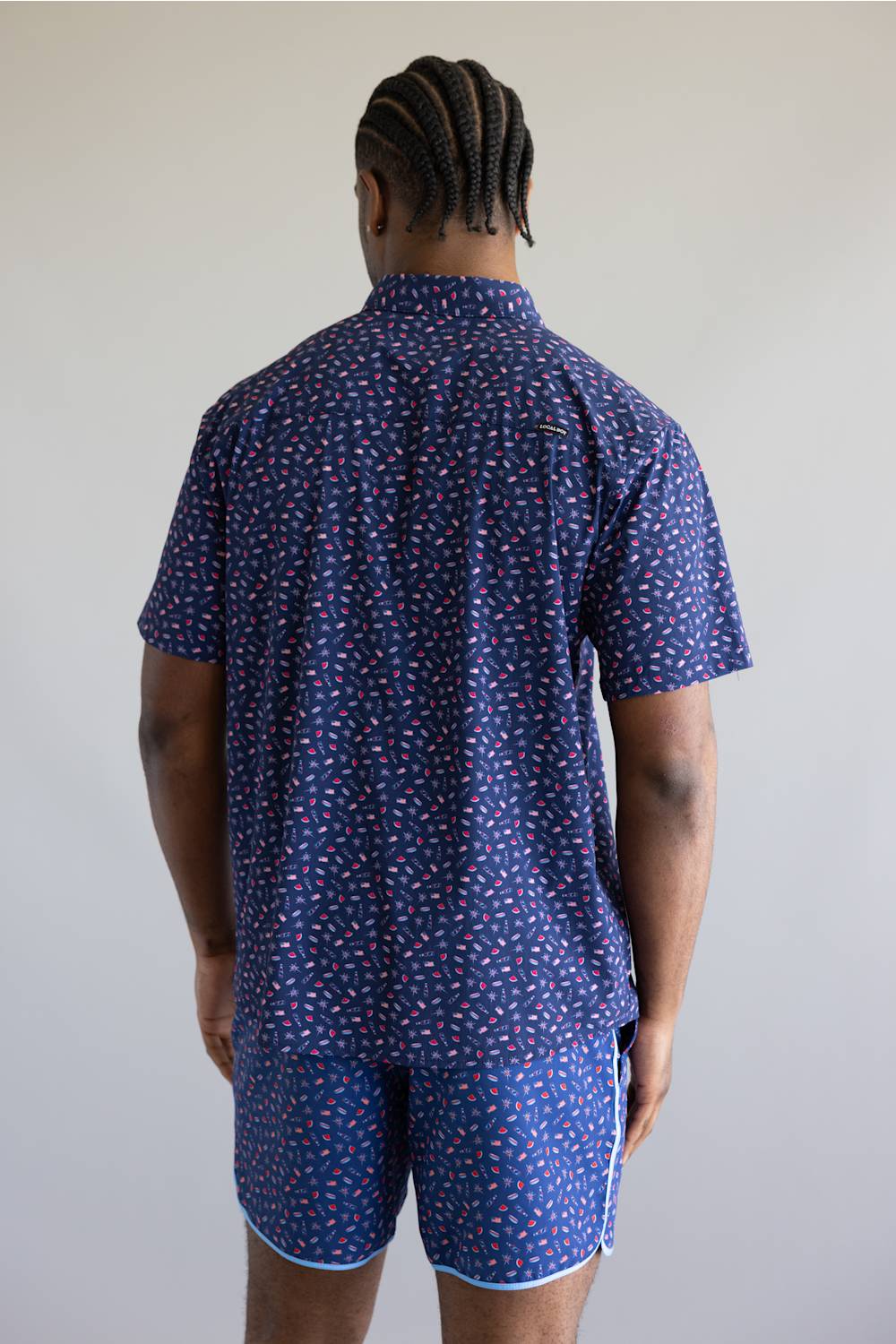 Local Boy USA Low Country Button Down for Men in Navy | L1500050-LOTF-NAVYUSA - Image 4