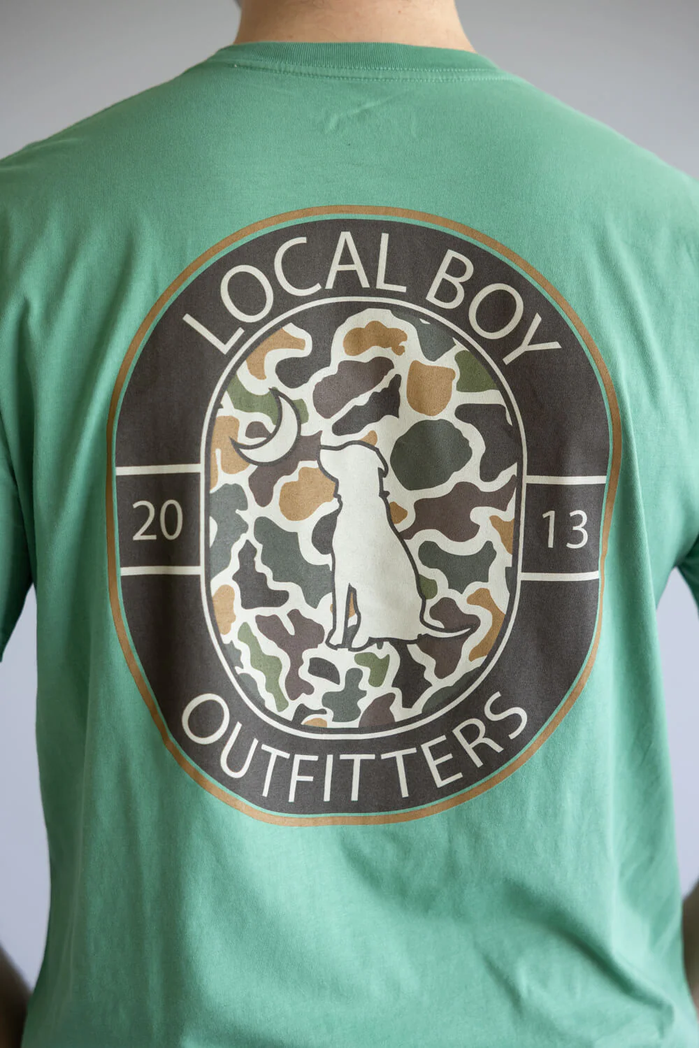 Local Boy Vintage Crest T-Shirt for Men in Green | L1000519-LTG - Image 4