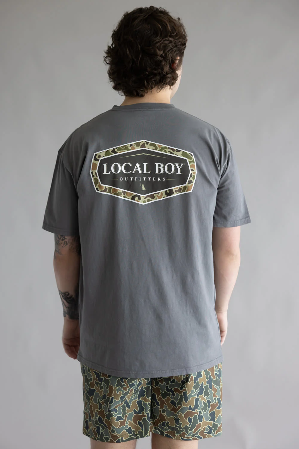 Local Boy Vintage Emblem T-Shirt for Men in Grey | L1000627-GRY-GRAY - Image 4