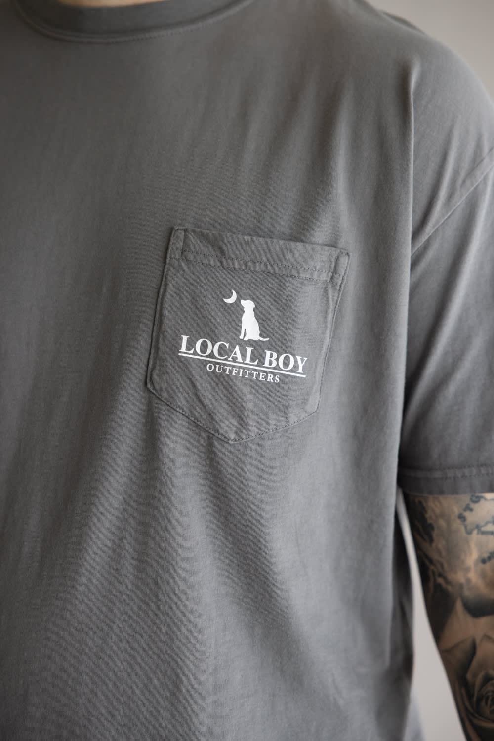 Local Boy Vintage Emblem T-Shirt for Men in Grey | L1000627-GRY-GRAY - Image 5