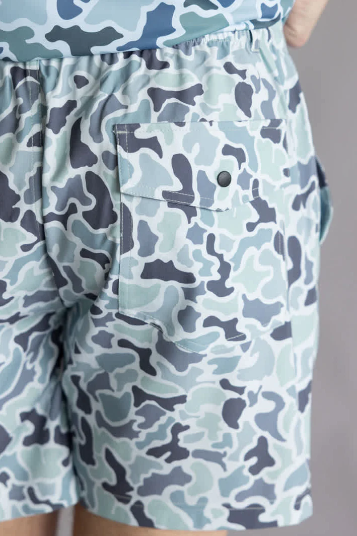 Local Boy Volley Hybrid Shorts for Men in Blue Camo | L1600002-LCL-BLUECAMO - Image 2