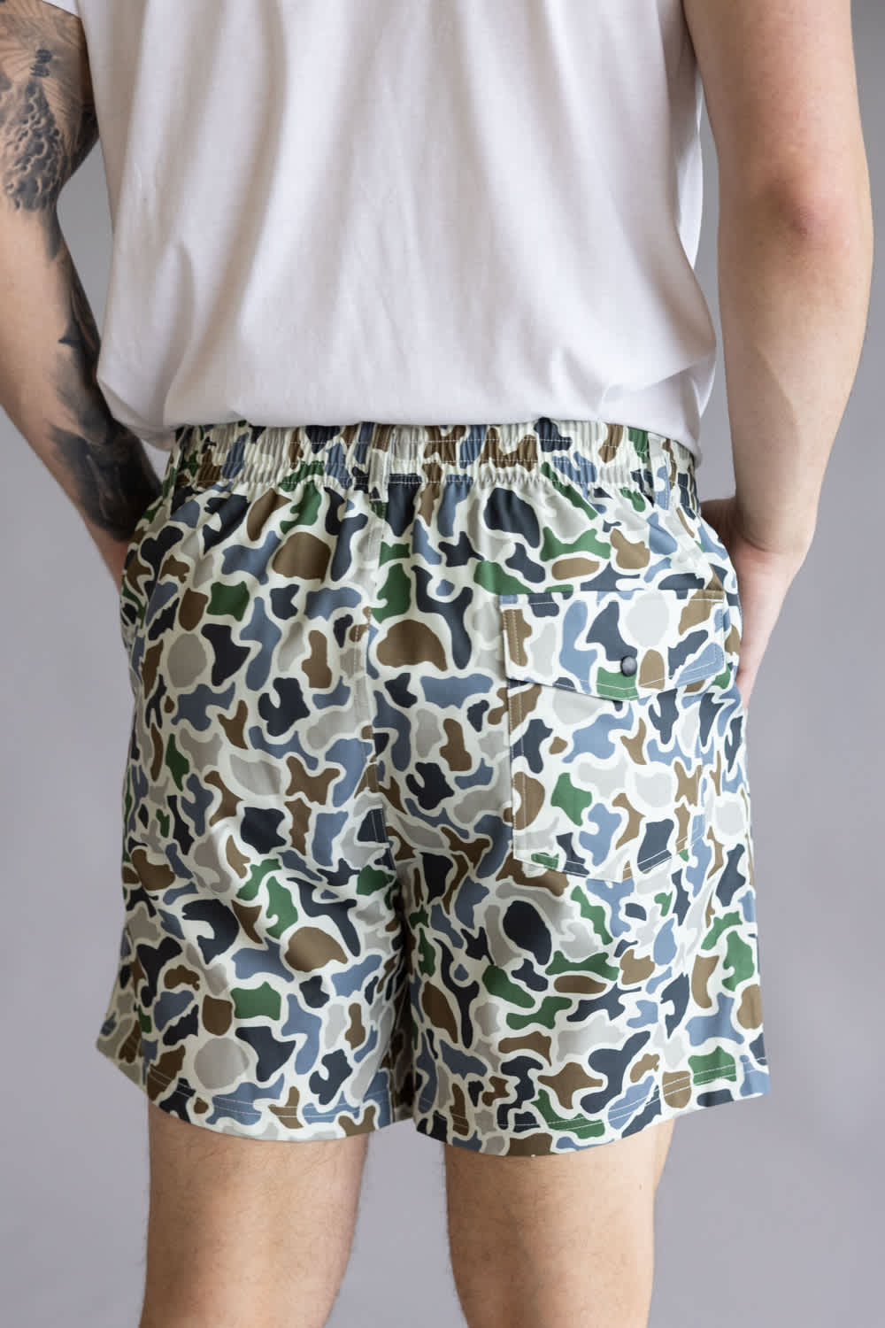 Local Boy Volley Hybrid Shorts for Men in Camo | L1600002-LCF-CAMO - Image 3