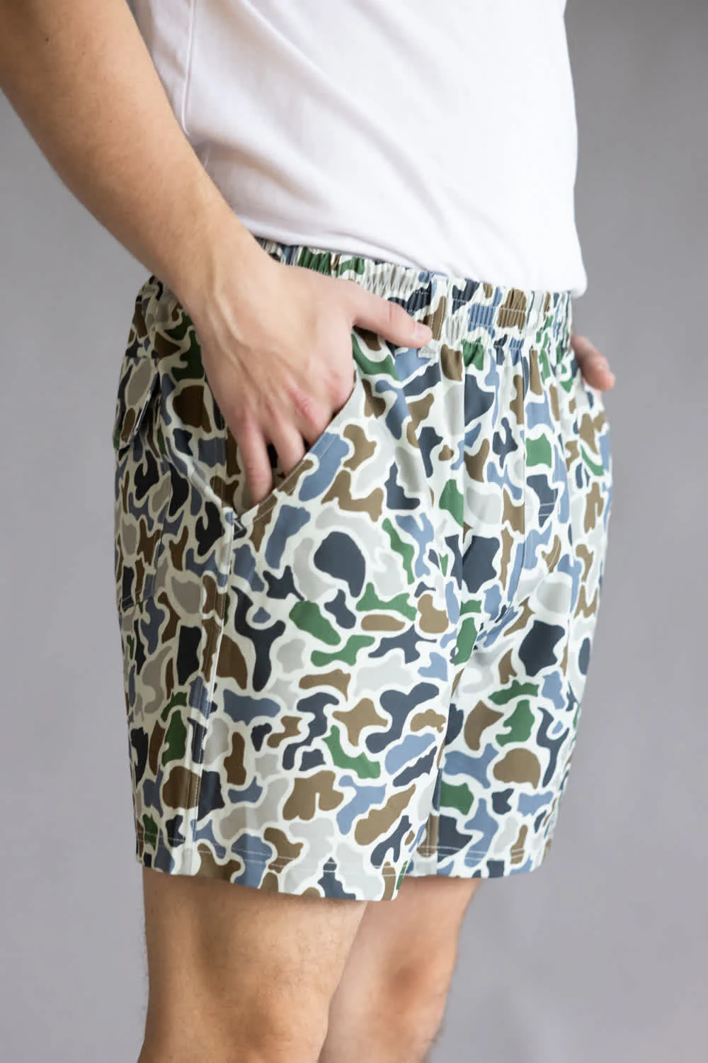 Local Boy Volley Hybrid Shorts for Men in Camo | L1600002-LCF-CAMO - Image 4