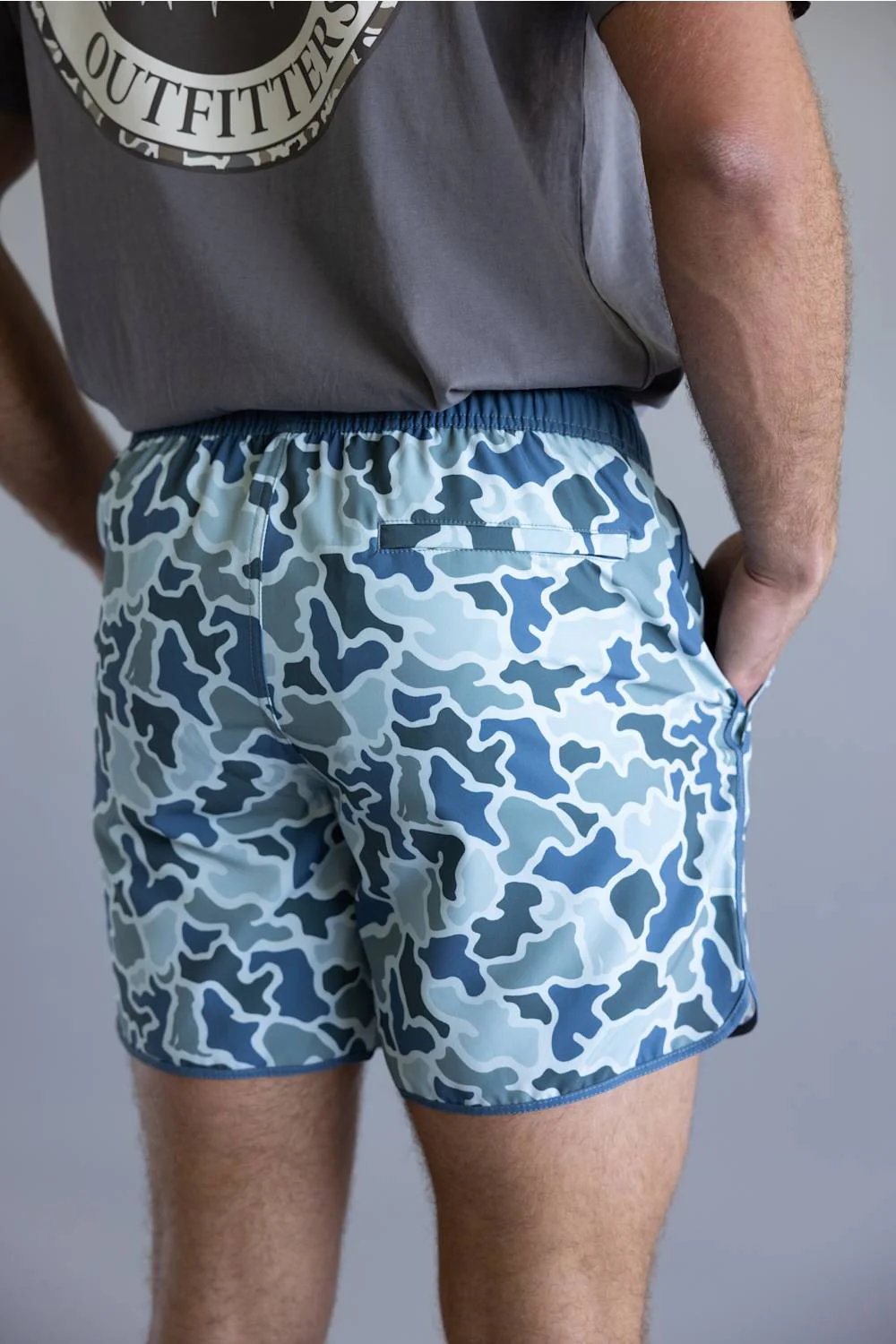Local Boy Wando Swim Shorts for Men in Blue Camo | L1600020-BDMC-BLUECAMO - Image 2