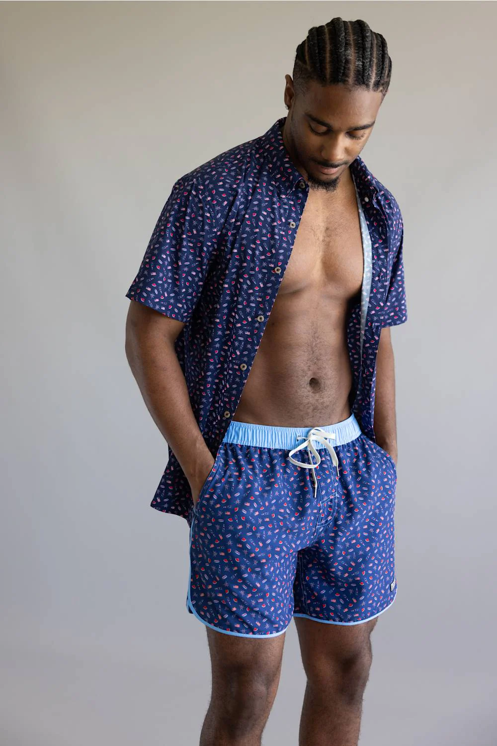 Local Boy Wando Swim Shorts for Men in USA Navy | L1600020-LOTF-NAVYUSA - Image 3
