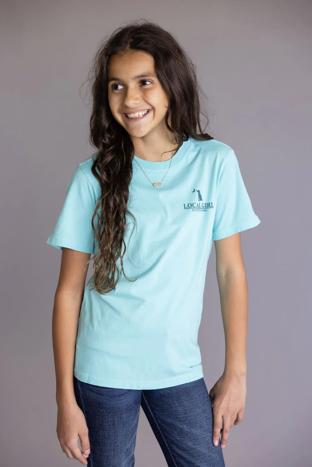 Local Girl Youth Rope T-Shirt in Mint | L5000014-CMT - Image 2