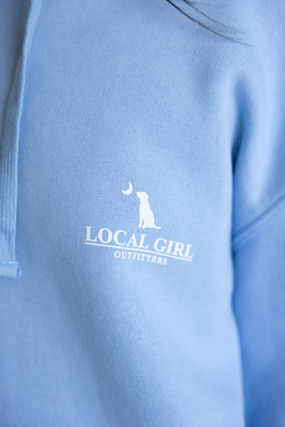 Local Girl Bluff Camo Plate Brushwood Hoodie for Women in Sky Blue | L5130003-SKY - Image 4