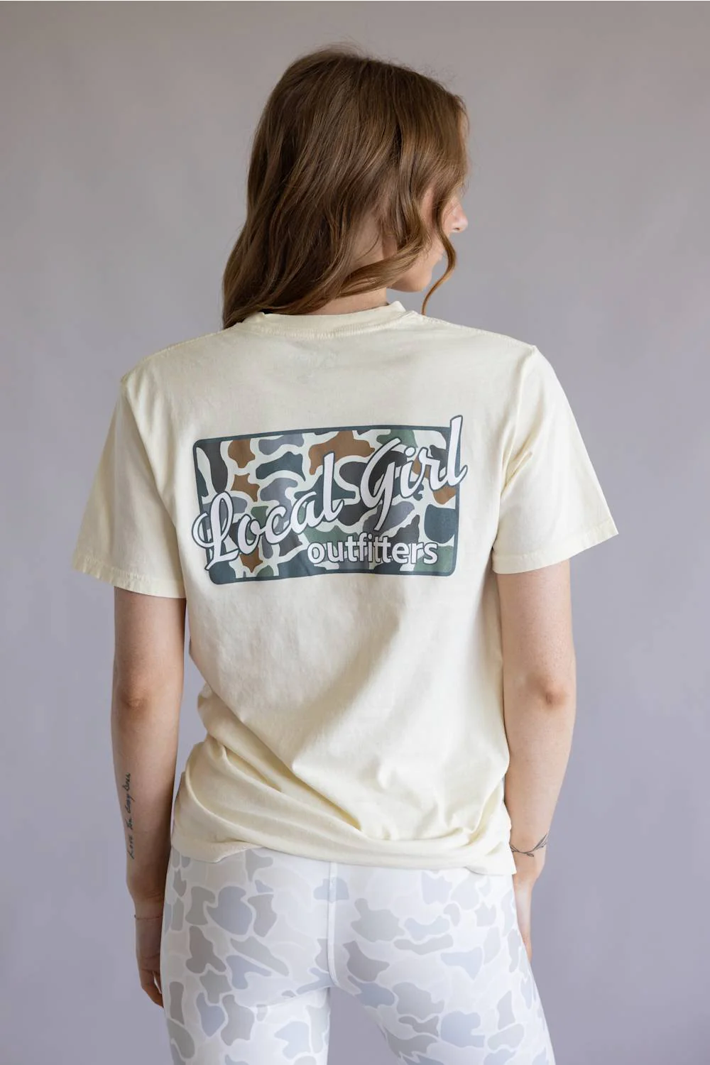 Local Girl Bluff Plate T-Shirt for Women in Ivory | L5100043-IVY - Image 3