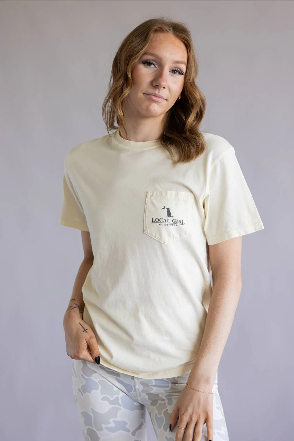 Local Girl Bluff Plate T-Shirt for Women in Ivory | L5100043-IVY - Image 5