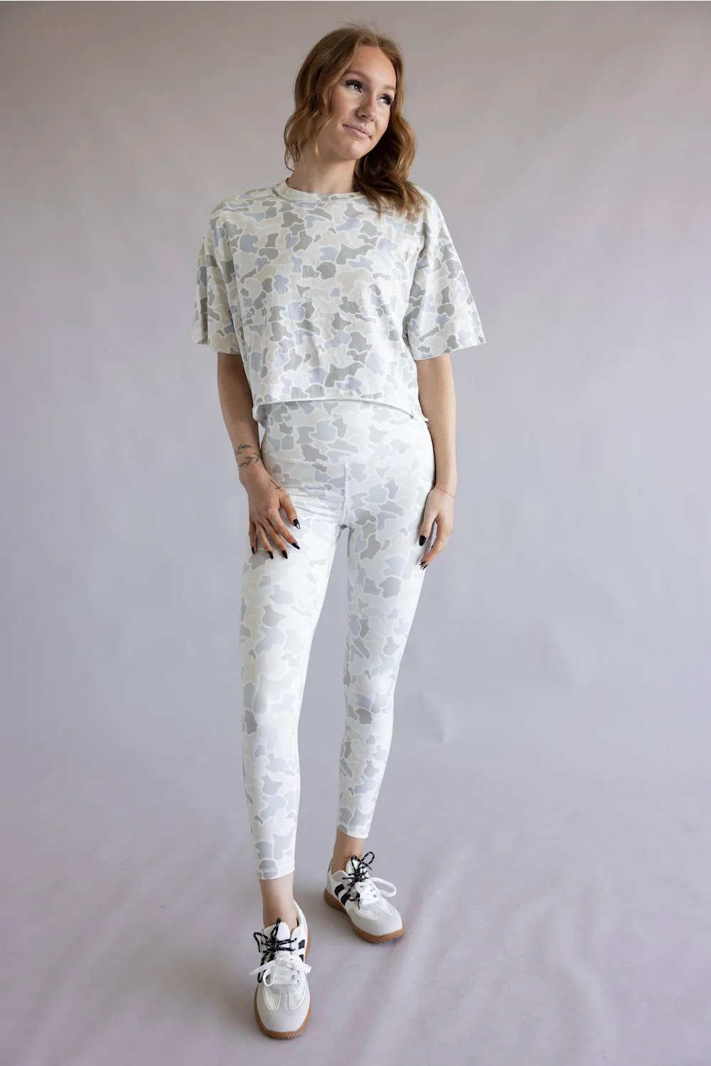 Local Girl Boxy Crop Tee for Women in Saltwater Camo | L5110000-FCW - Image 2