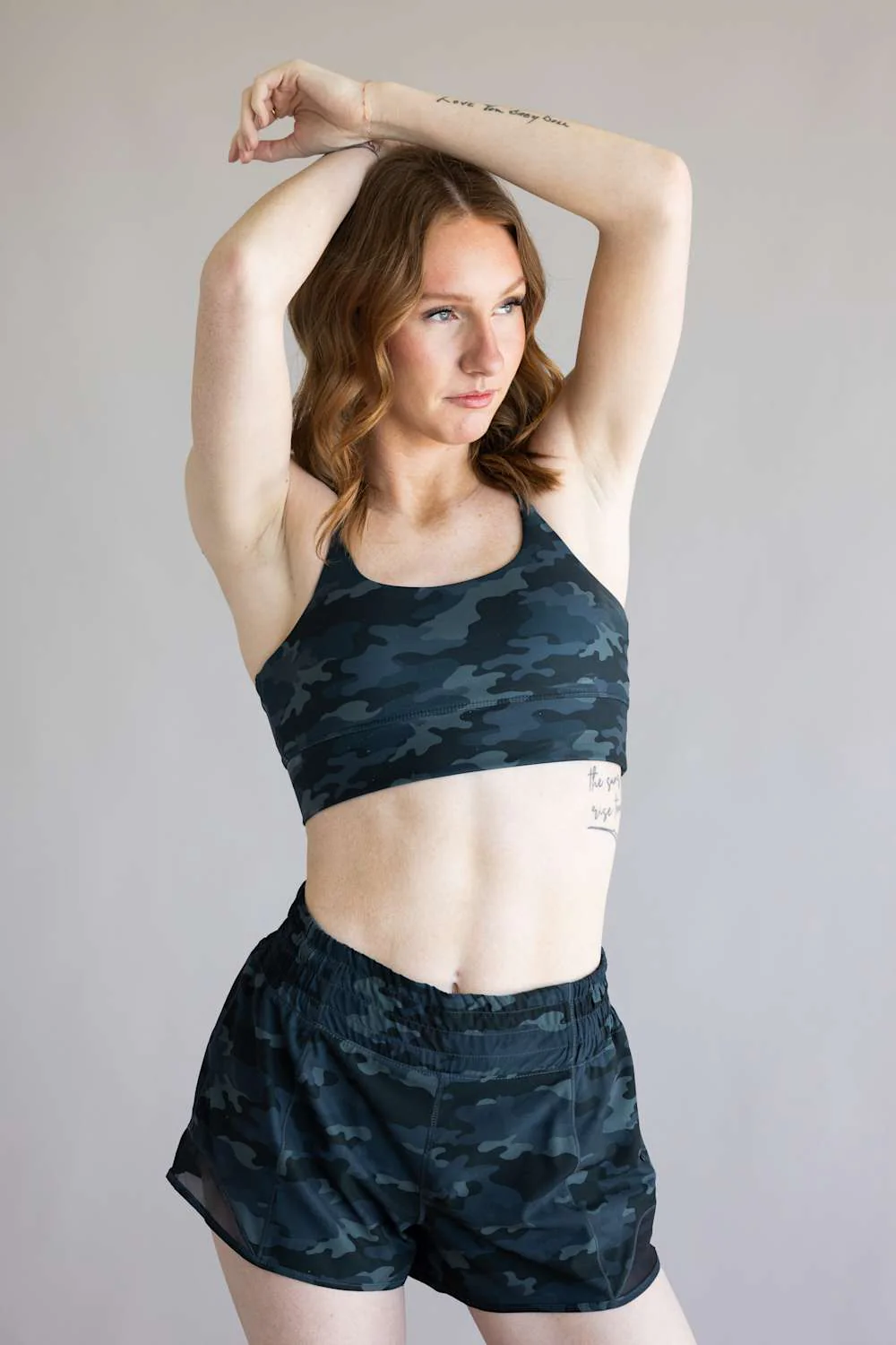 Local Girl Crossover Strap Sports Bra for Women in Black Camo | L5140002-MLC - Image 4