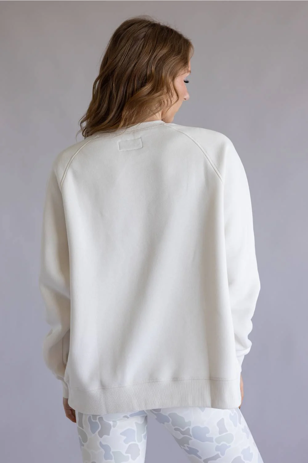 Local Girl Outfitters Crescent Crew Sweatshirt for Women in Ivory | L5130024-IVY - Image 4