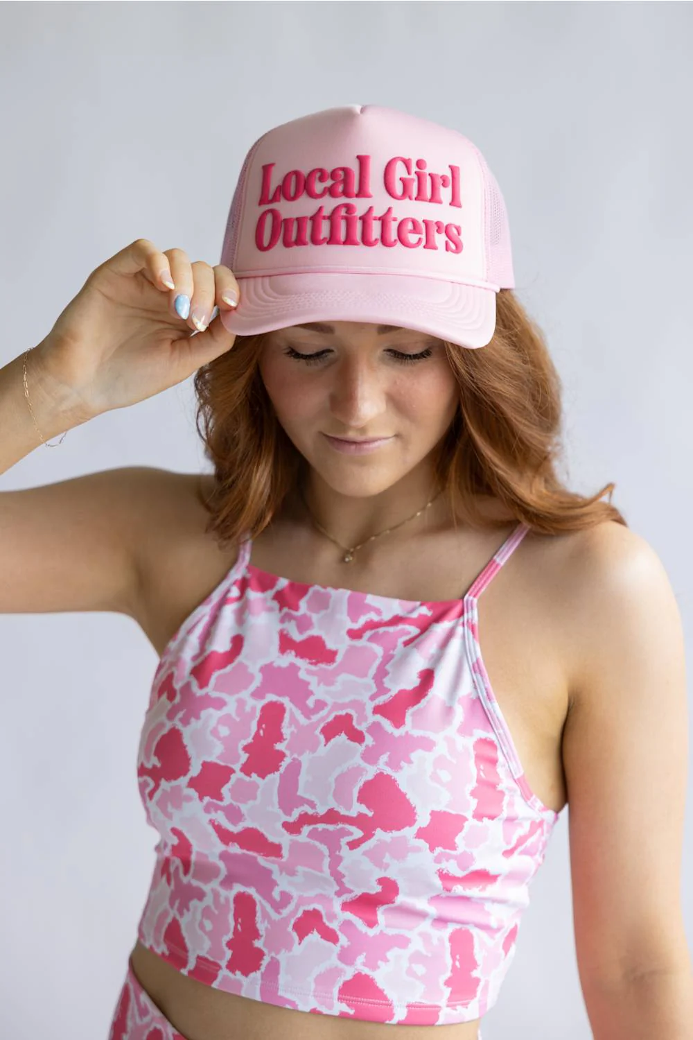 Local Girl Outfitters Etna Foam Trucker Hat for Women in Pink | L5300039-BBP - Image 2