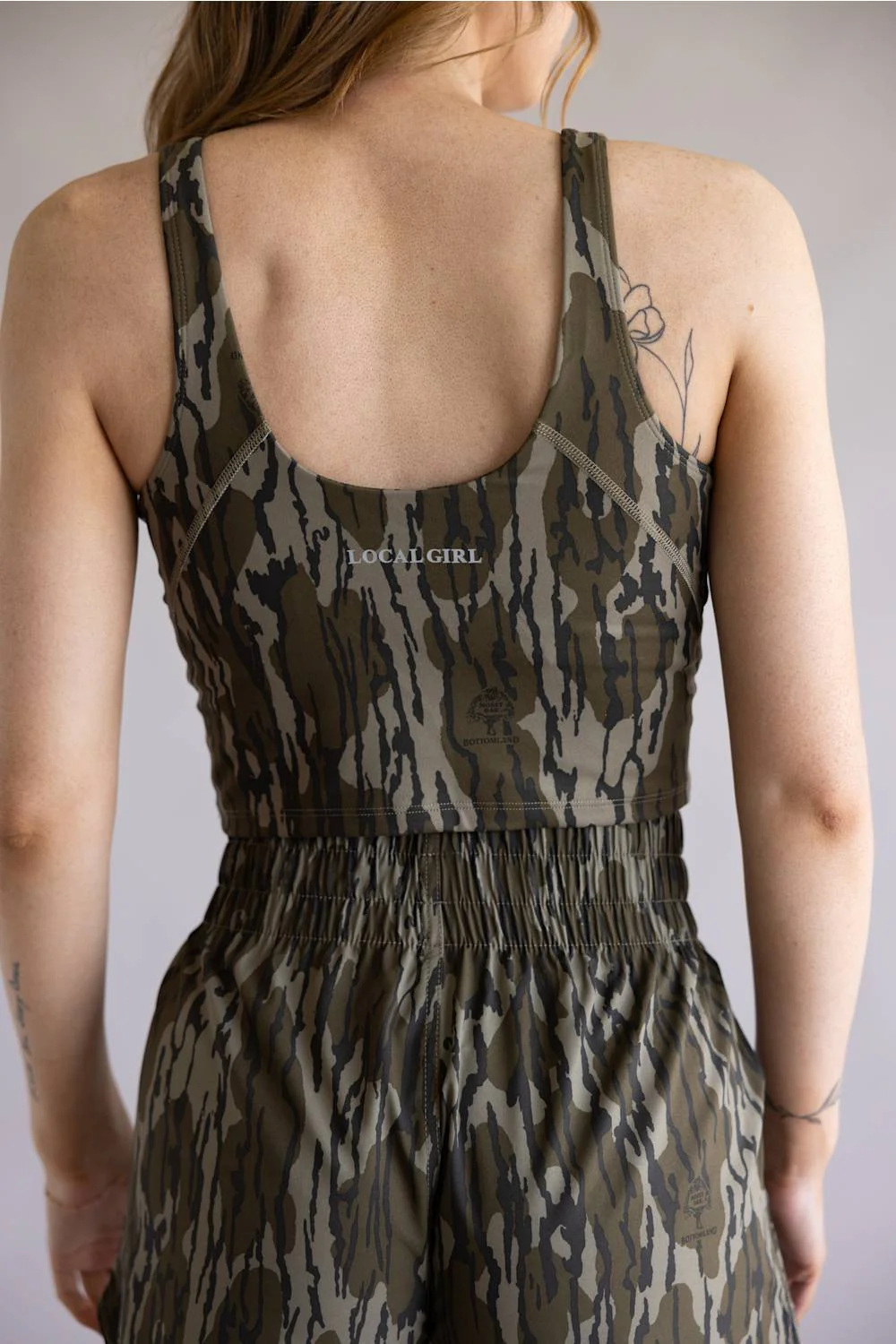 Local Girl Tank Top for Women in Bottomland Camo | L5140006-OBLD - Image 2