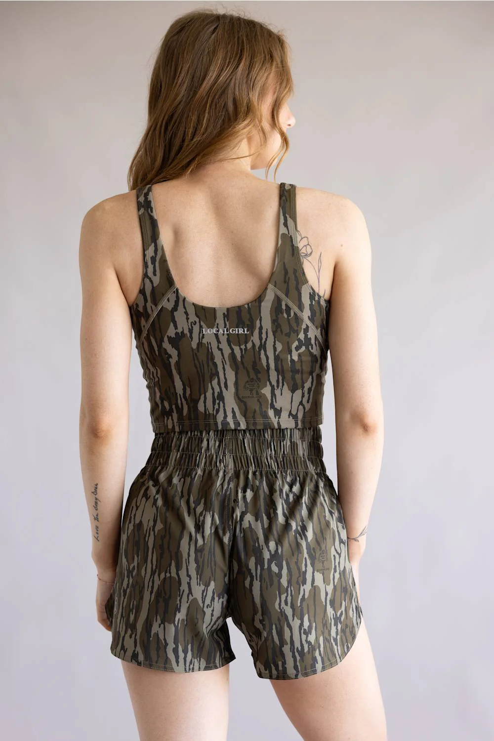 Local Girl Tank Top for Women in Bottomland Camo | L5140006-OBLD - Image 3