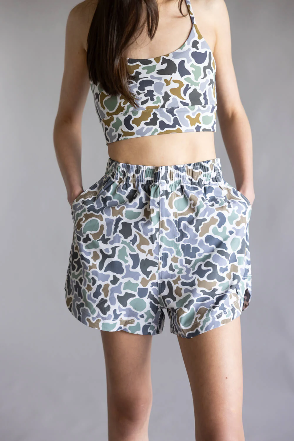Local Girl Volley Shorts for Women in Bluff Camo | L5160001-LCB - Image 2