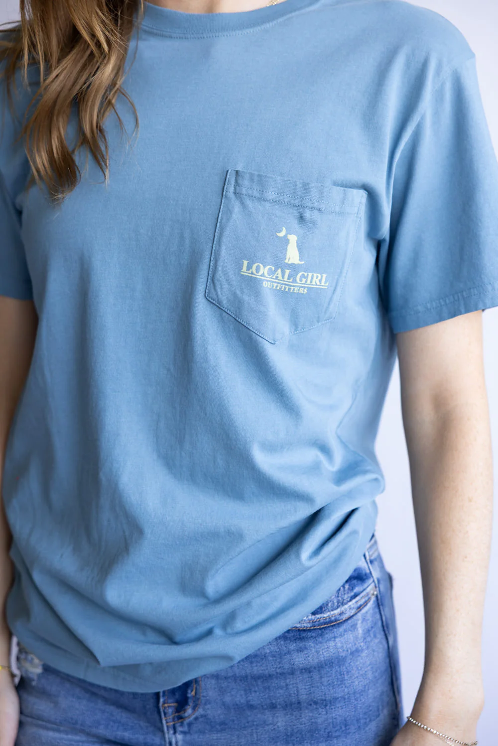 Local Girl Western Whiskey T-Shirt for Women in Slate | L5100045-SLT - Image 3