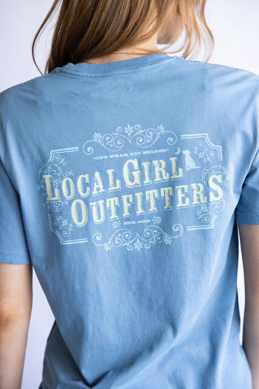 Local Girl Western Whiskey T-Shirt for Women in Slate | L5100045-SLT - Image 4