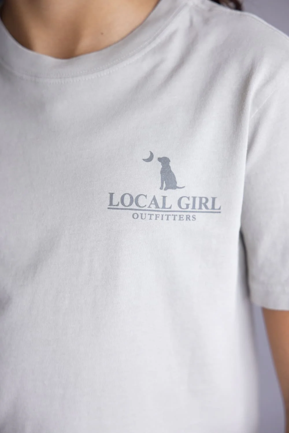 Local Girl Youth Floral T-Shirt in Grey | L5000013-SIL - Image 3