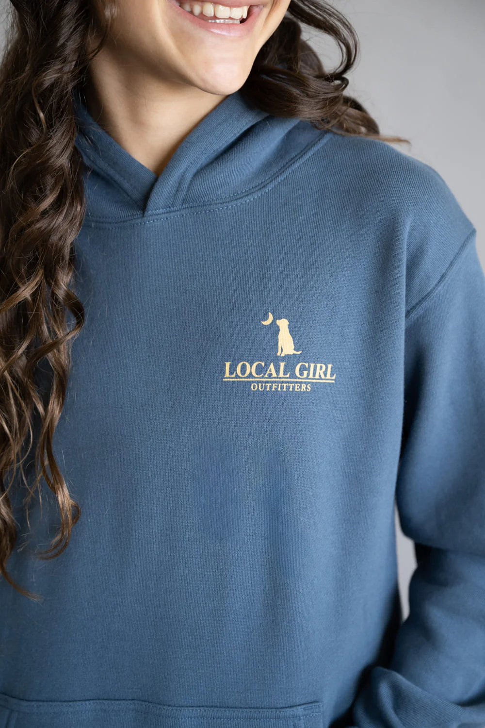 Local Girl Youth River Pup Hoodie in Blue | L5020004-AFB - Image 3