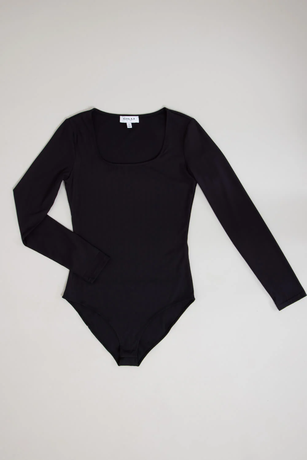 Long Sleeve Bodysuit for Women in Black | UT3067-BLACK - Image 3