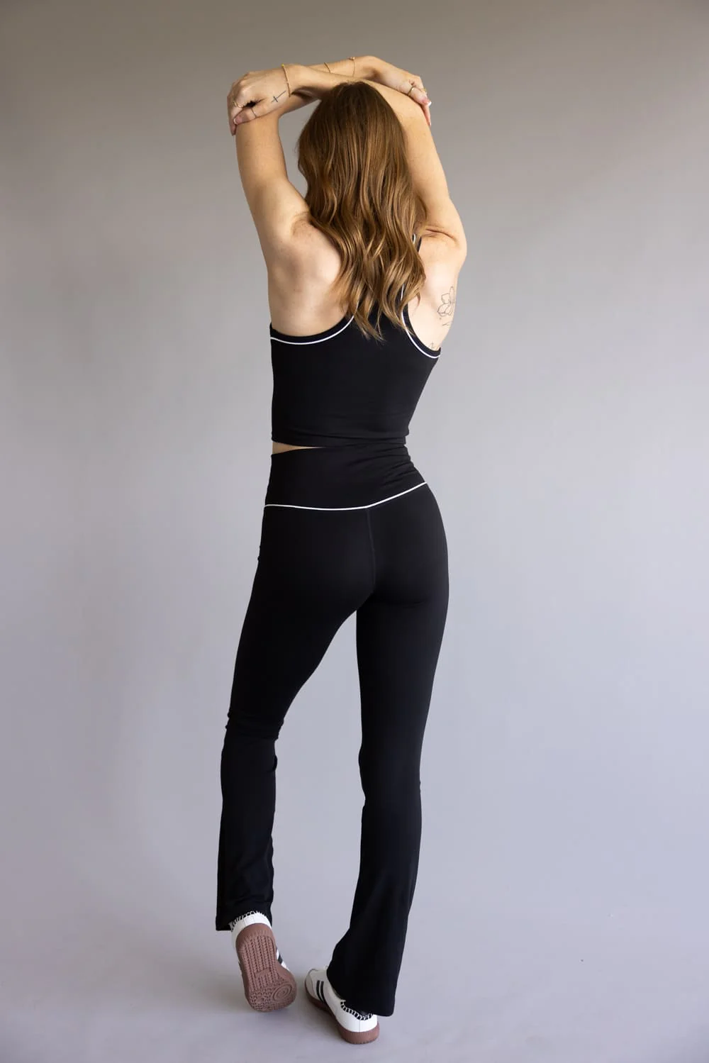 Love Tree Piping Detail Flare Leggings for Women - Image 2