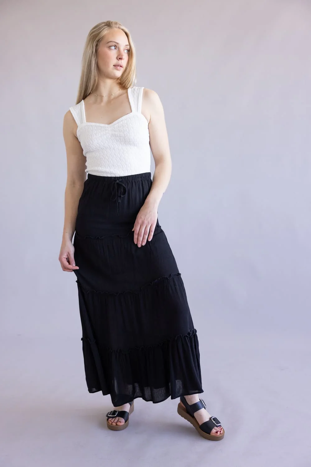 Love Tree Tiered Maxi Beach Skirt for Women - Image 2