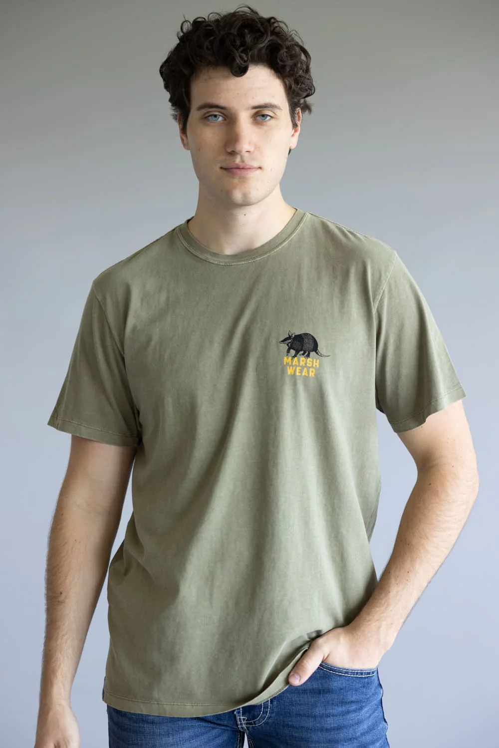 Marsh Wear Ain’t From Around Here T-Shirt for Men in Vintage Moss | MWT5019-VMOS - Image 2