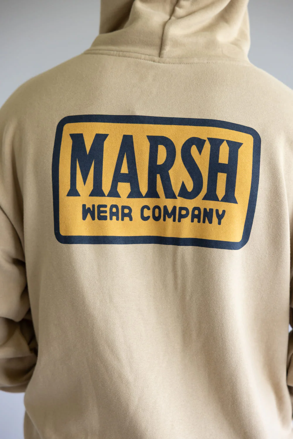 Marsh Wear Badge Hoodie for Men in Sandstone | MWF1064-SDST - Image 4