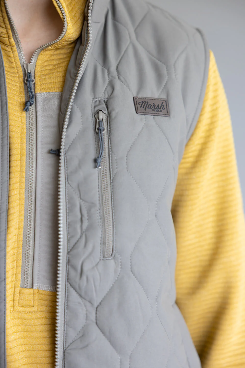 Marsh Wear Barnwell Puff Vest for Men in Rock | MWJ16-ROCK - Image 3