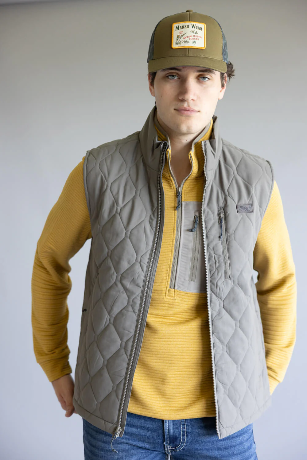 Marsh Wear Barnwell Puff Vest for Men in Rock | MWJ16-ROCK - Image 5