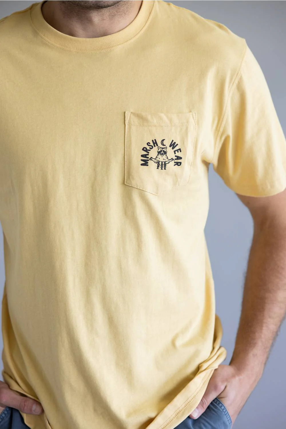 Marsh Wear Campout T-Shirt for Men in New Wheat | MWT1102-NEW WHEAT - Image 4