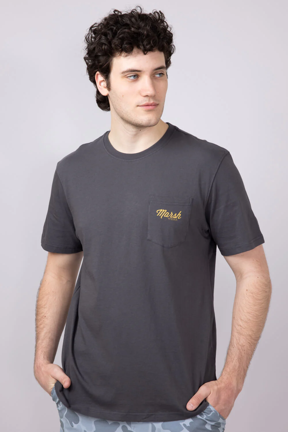 Marsh Wear Clutch Fish T-Shirt for Men in Ash | MWT1097-ASH - Image 2