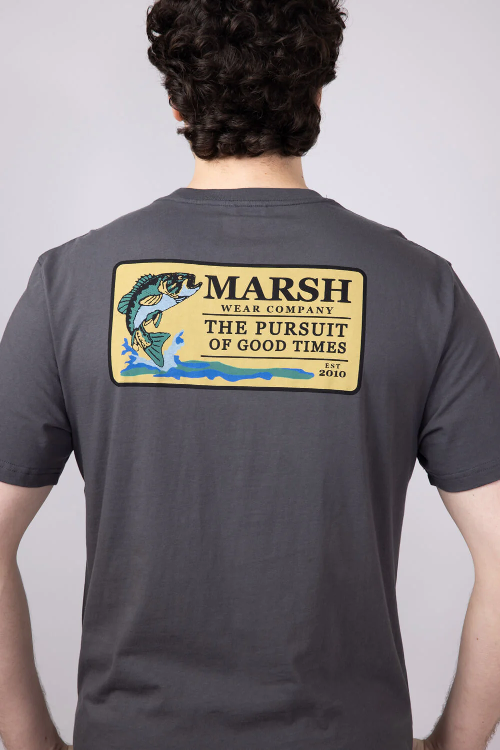 Marsh Wear Clutch Fish T-Shirt for Men in Ash | MWT1097-ASH - Image 3