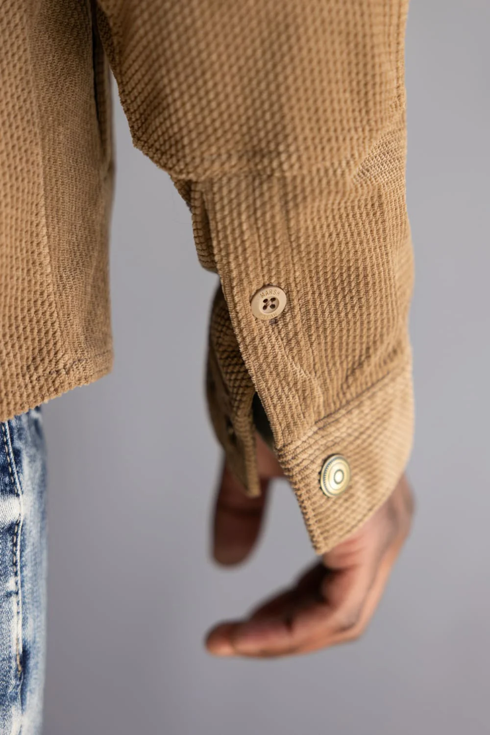 Marsh Wear Delano Cord Shacket for Men in Malt Ball | MWJ26-MLTB - Image 3