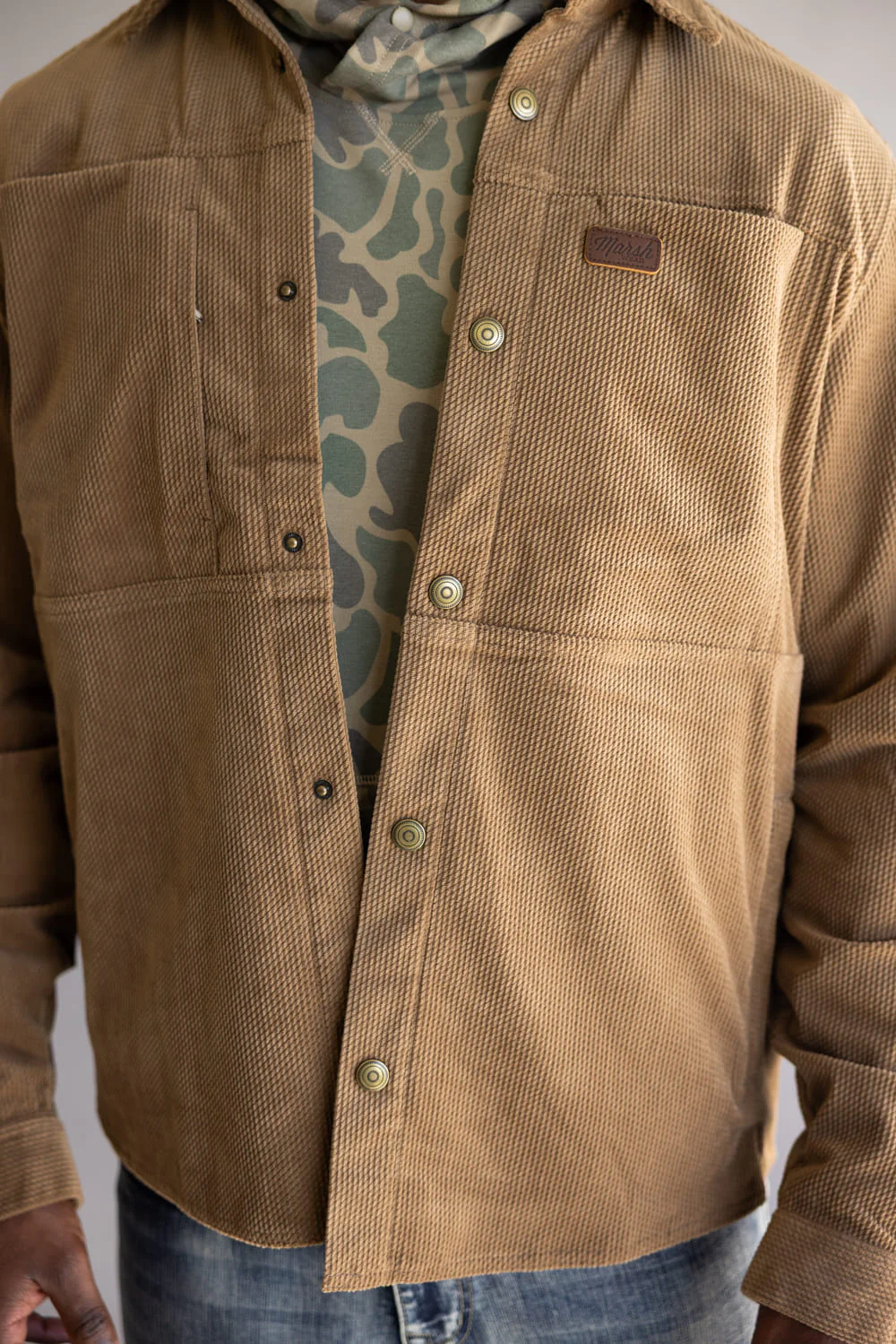 Marsh Wear Delano Cord Shacket for Men in Malt Ball | MWJ26-MLTB - Image 4