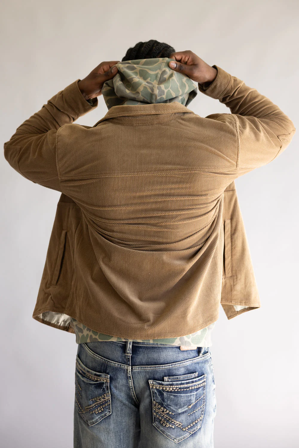 Marsh Wear Delano Cord Shacket for Men in Malt Ball | MWJ26-MLTB - Image 5