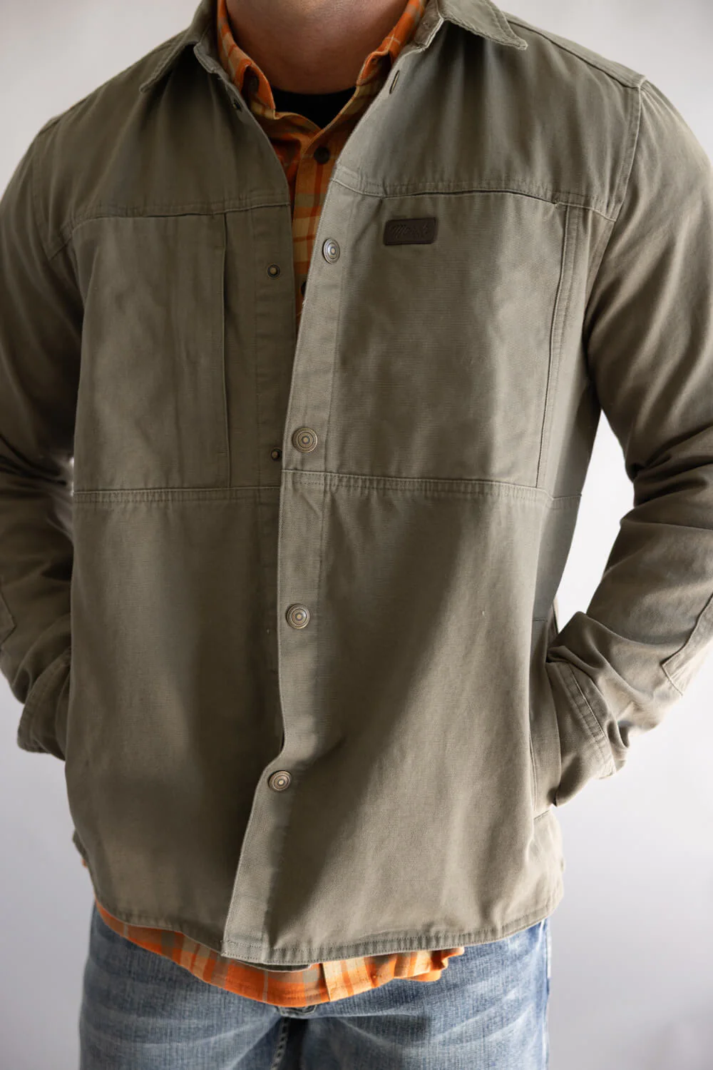 Marsh Wear Delano Shacket for Men in Fossil | MWJ09-FSL - Image 3