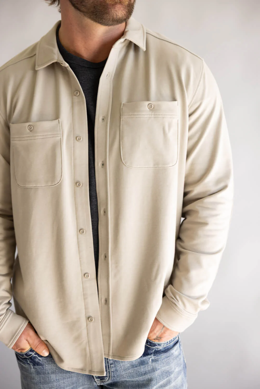 Marsh Wear Fireside Overshirt for Men in Coriander | MWF2036-CRD - Image 3