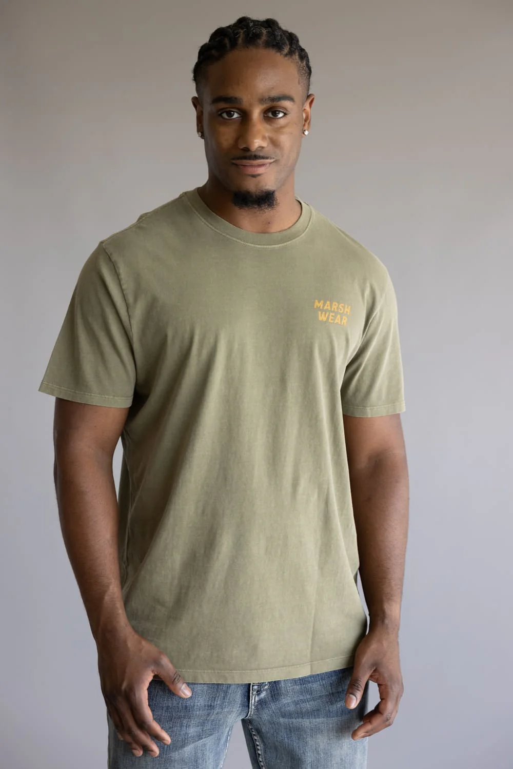 Marsh Wear Heritage Pointer T-Shirt for Men in Vintage Moss | MWT5024-VMOS - Image 2