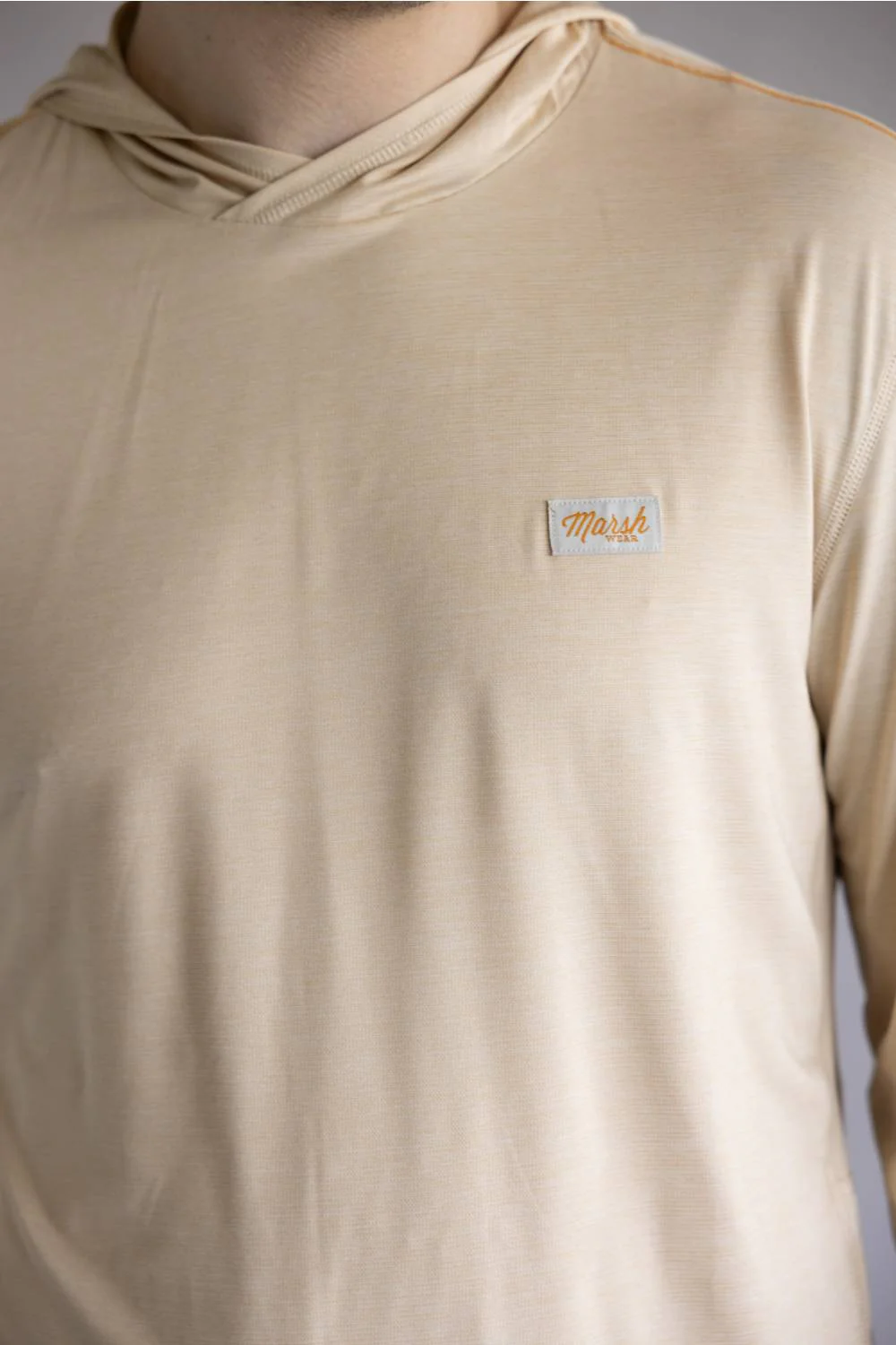 Marsh Wear High Noon Tech Hoodie for Men in New Wheat Heather | MWK3010-NEW WHEAT HEATHER - Image 2