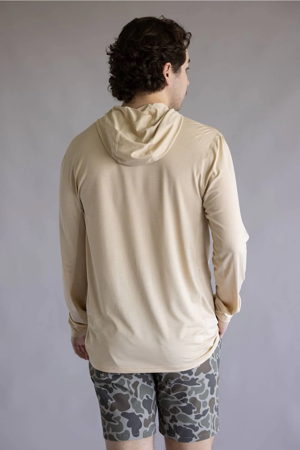 Marsh Wear High Noon Tech Hoodie for Men in New Wheat Heather | MWK3010-NEW WHEAT HEATHER - Image 3